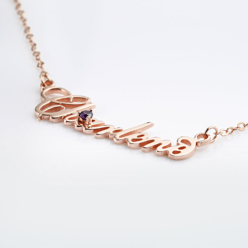 Gold & Diamond Name Necklace