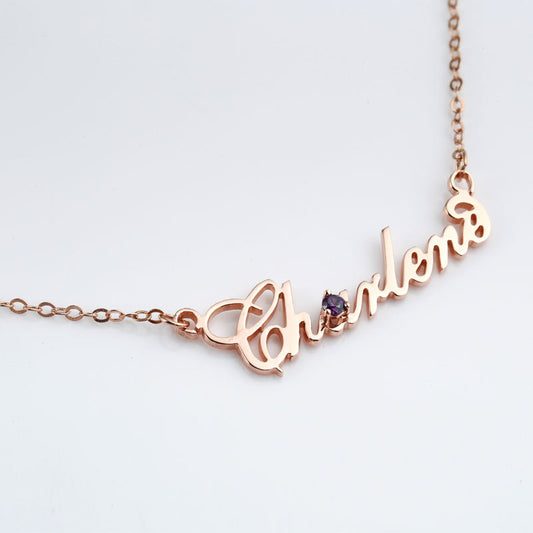 Gold & Diamond Name Necklace