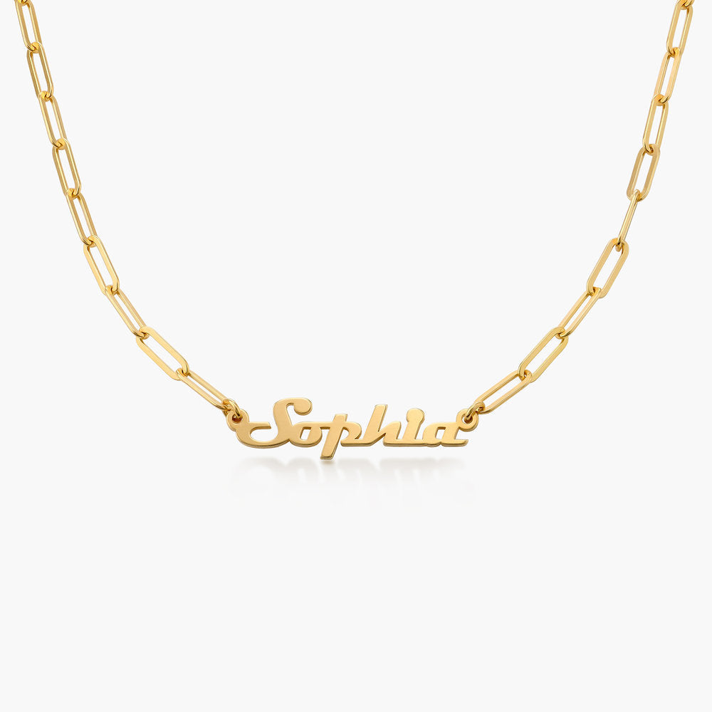 Gold Vintage Name Necklace
