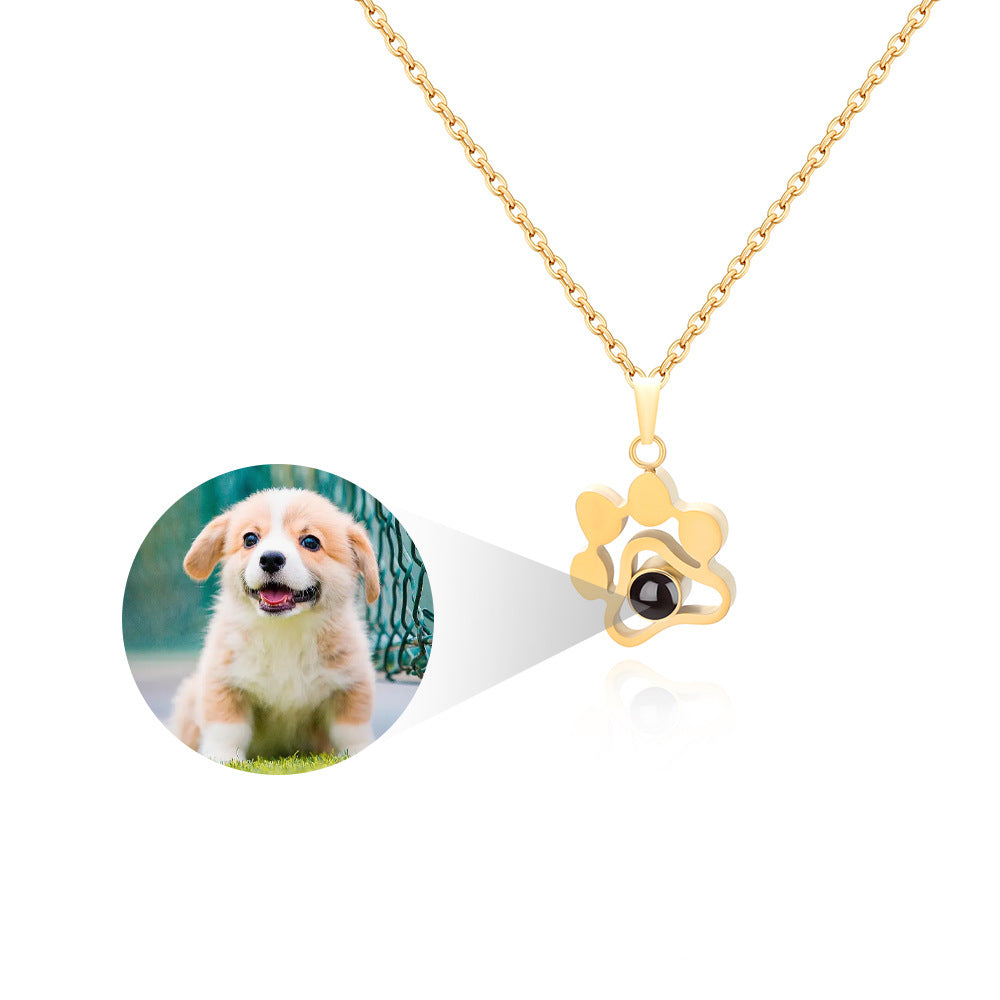 Pet Charm with Projection Photo Necklace